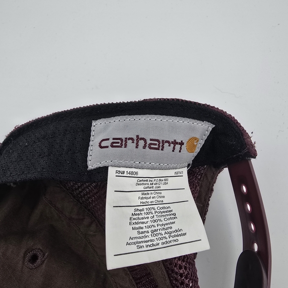 Carhartt Plum Mesh-Back Cotton Twill Cap with Logo Patch - Picture 7 of 7